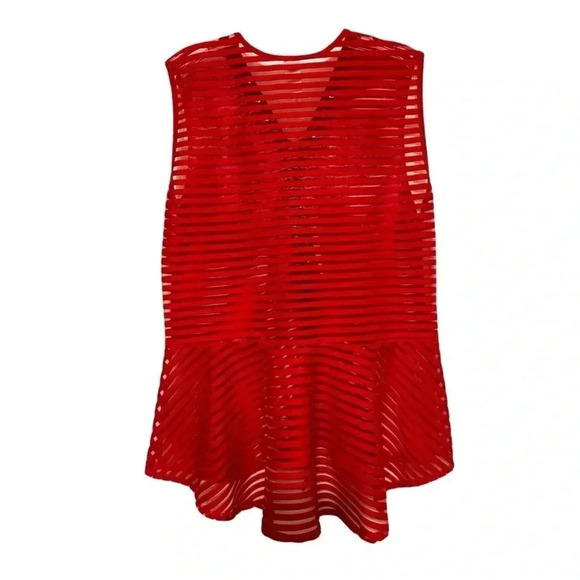 Topia Women's Sleeveless Blouse Moment In Time Top Red Size 2X - Picture 2 of 4